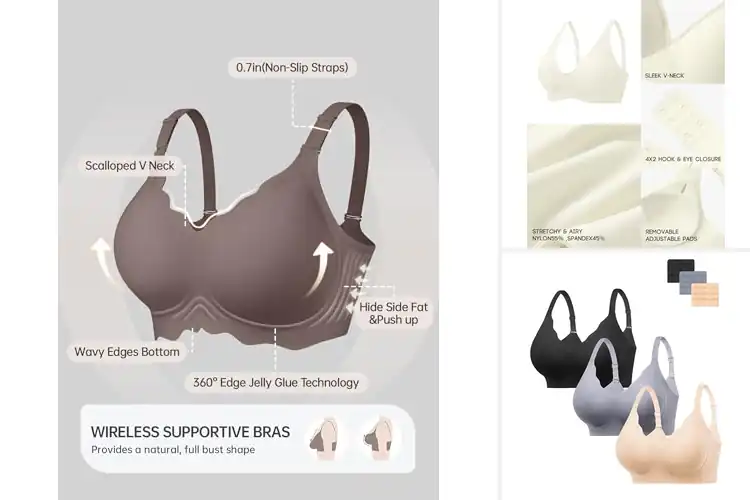 Detailed view of Best 3D Jelly Band Support Bras
