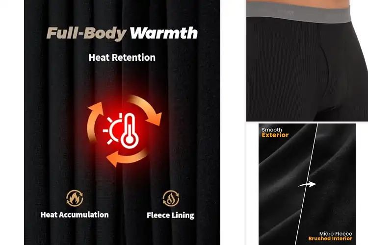 Detailed view of Best 4 Way Stretch Thermal Long Underwear