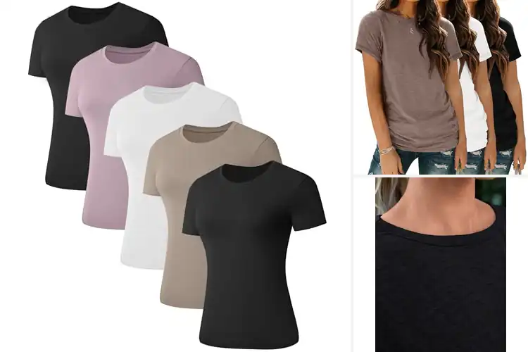 Detailed view of Best Basic Tee Tops: 10 Versatile & Comfy Wardrobe Staples
