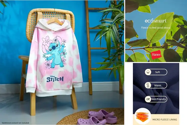 Detailed view of Best Double Needle Stitch Hooded Sweatshirts