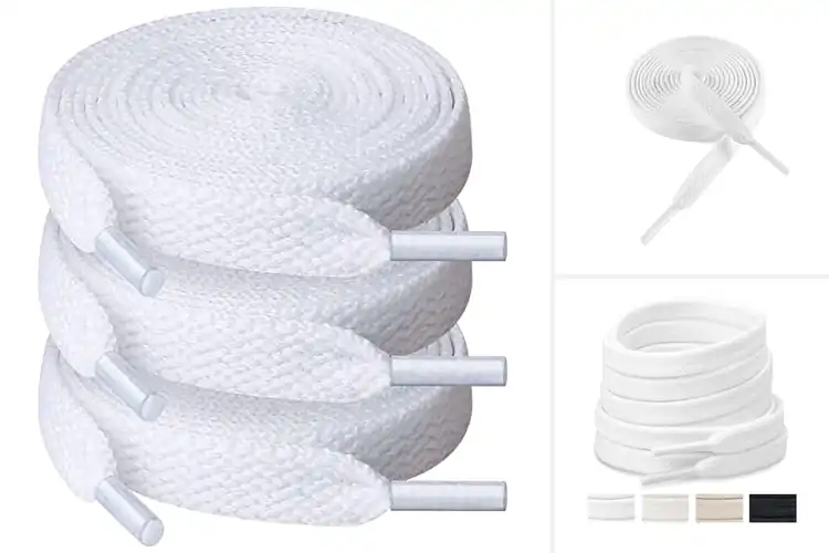 Detailed view of Best Flat White Shoelaces