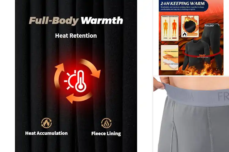 Detailed view of Best Fleece Lined Thermals For Men: Top 10 Warm Picks