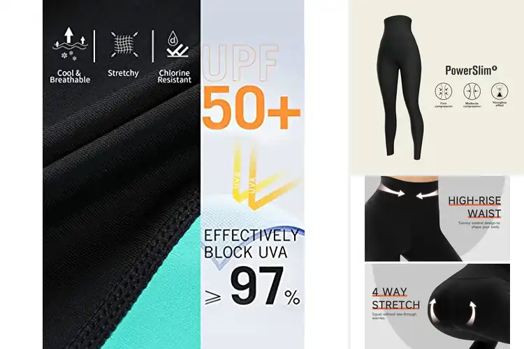 Detailed view of Best High Waisted Coverage Leggings
