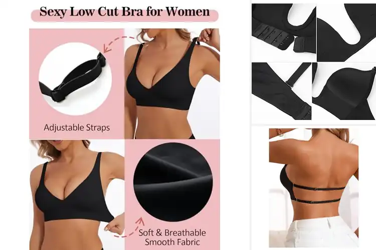 Detailed view of Best Low Cut Tops Compatible Bras