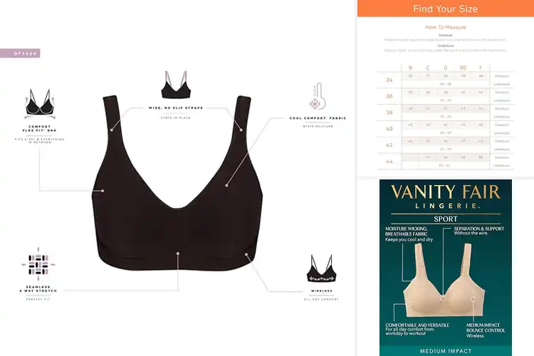 Detailed view of Best Moisture‑Wicking Bras
