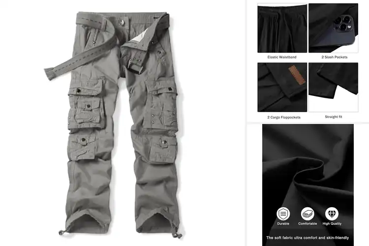Detailed view of Best Multi-Pocket Cargo Pants