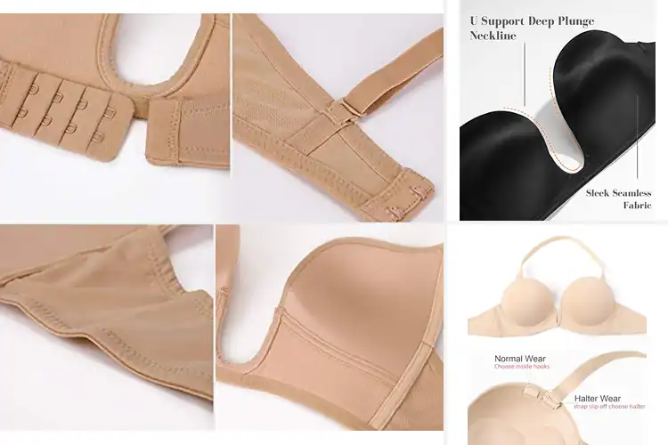 Detailed view of Best Plunge U Shape Back Bras