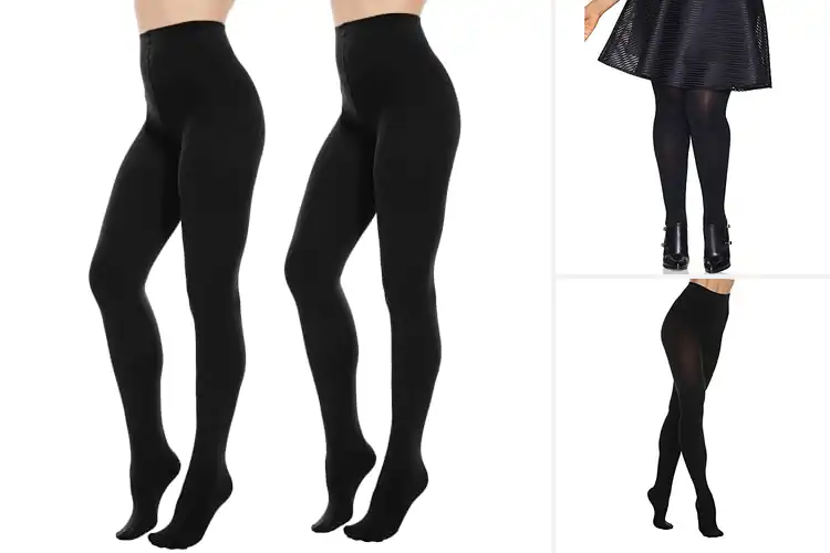 Detailed view of Best Plus Size Opaque Tights: Comfort & Confidence Combined