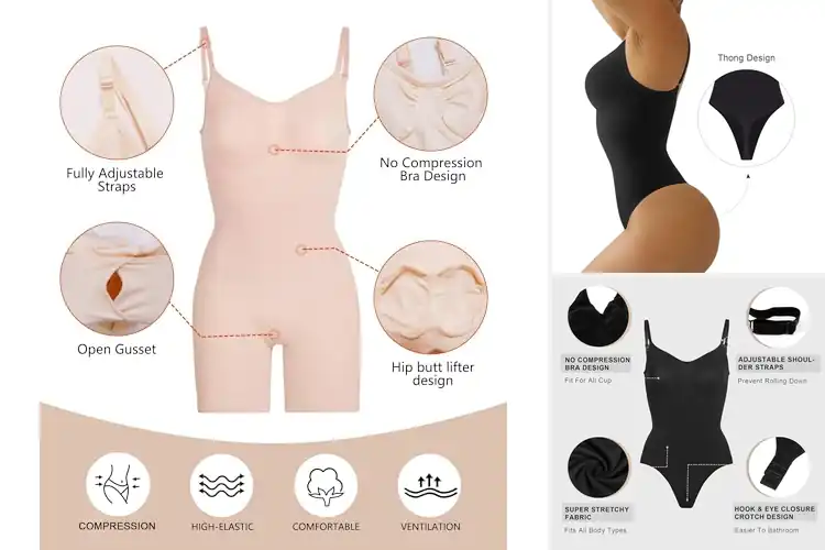 Detailed view of Best Seamless Shapewear Bodysuits