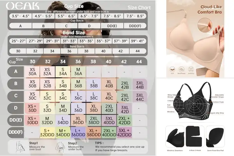 Detailed view of Best Seamless T Shirt Bras