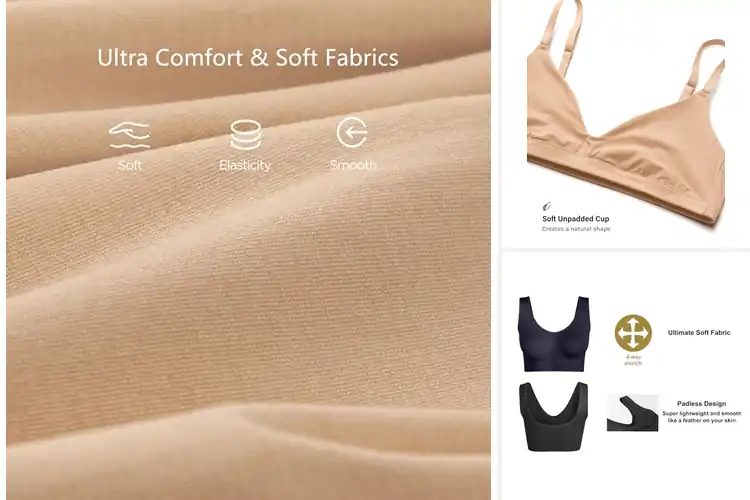 Detailed view of Best Sleep Bras: Cozy Support for Sweet Dreams