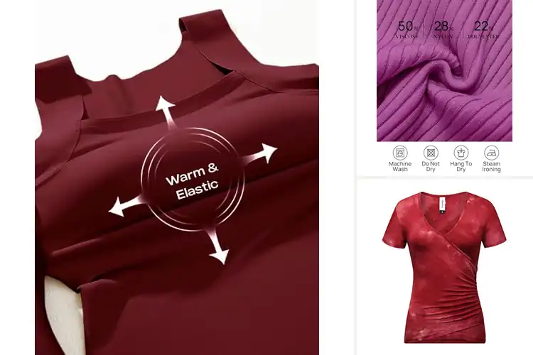 Detailed view of Best Slim Fit Tops Size Down