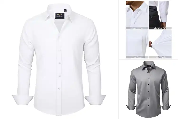 Detailed view of Best Stretch Dress Shirts