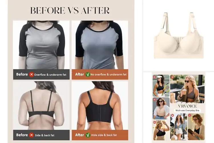 Detailed view of Best U-Shaped Back Bras For Back Fat Smoothing