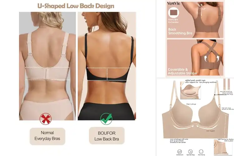 Detailed view of Best U Shaped Back Seamless Bras for All-Day Comfort & Style