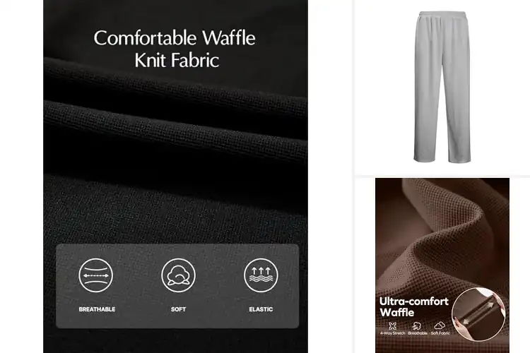 Detailed view of Best Waffle Fabric Pants: Stretchy & Stylish All-Day Comfort