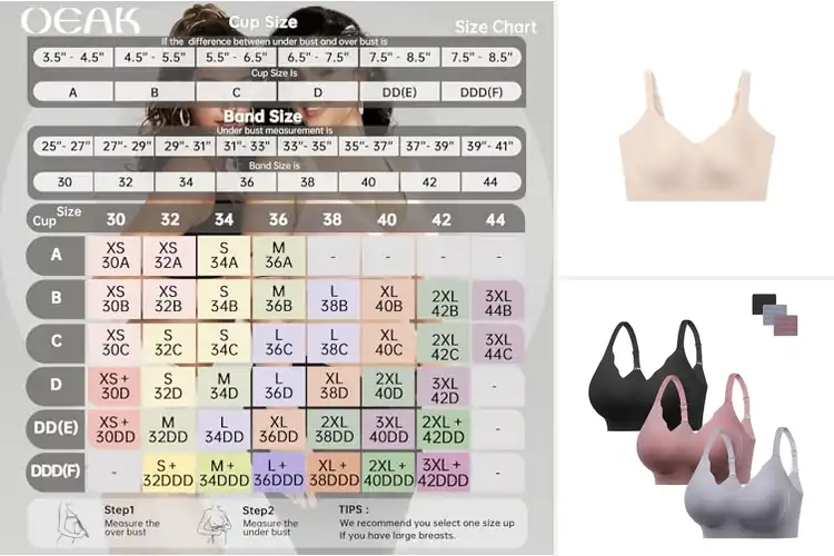 Detailed view of Best Wireless Comfortable Bras