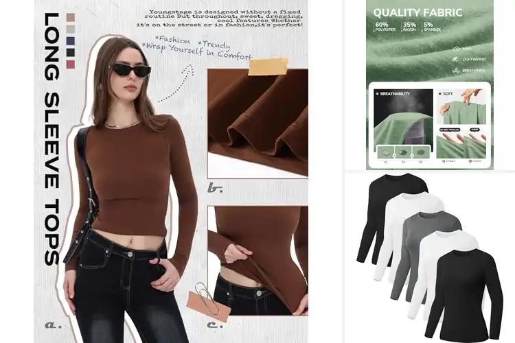 Detailed view of Best Women Long Sleeve Tops